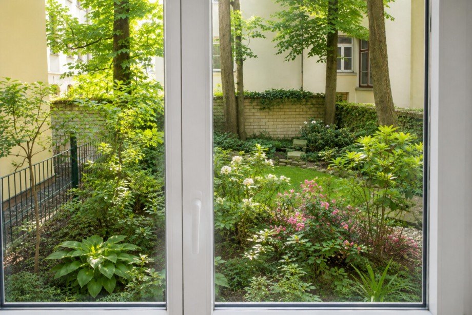 Ausblick Garten Etagenwohnung Frankfurt am Main