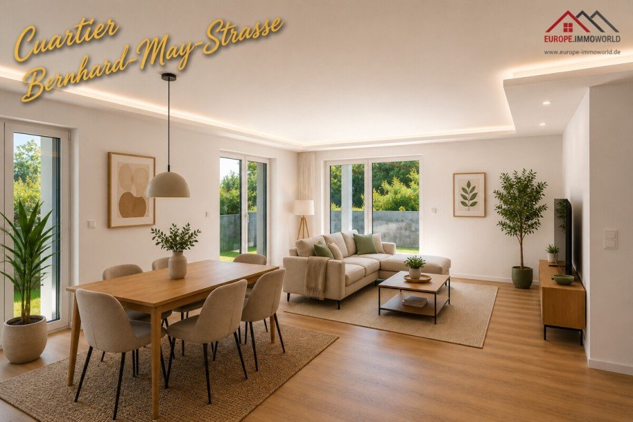 Wohnung EG Wohnzimmer mit M�bel Erdgeschosswohnung Wiesbaden