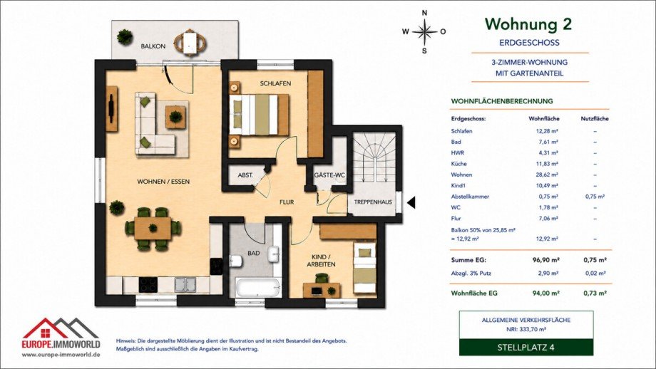Grundriss Etagenwohnung Wiesbaden