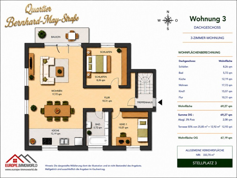 Grundriss Etagenwohnung Wiesbaden
