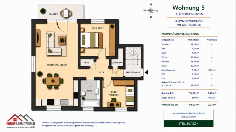 Haus 2 Wohnung 5 Etagenwohnung Wiesbaden
